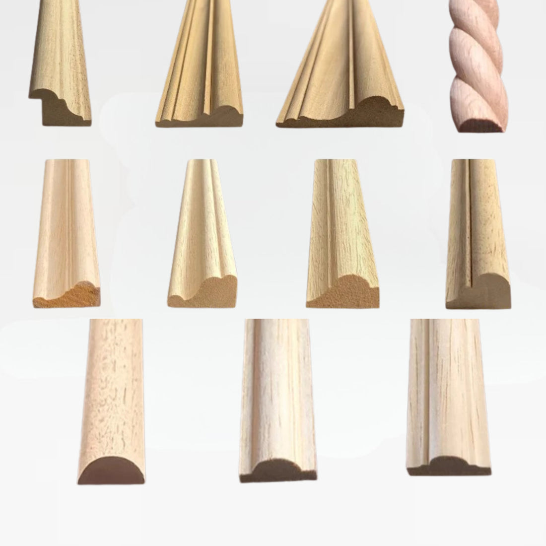 Antique European capital wood applique decorative molding on wall