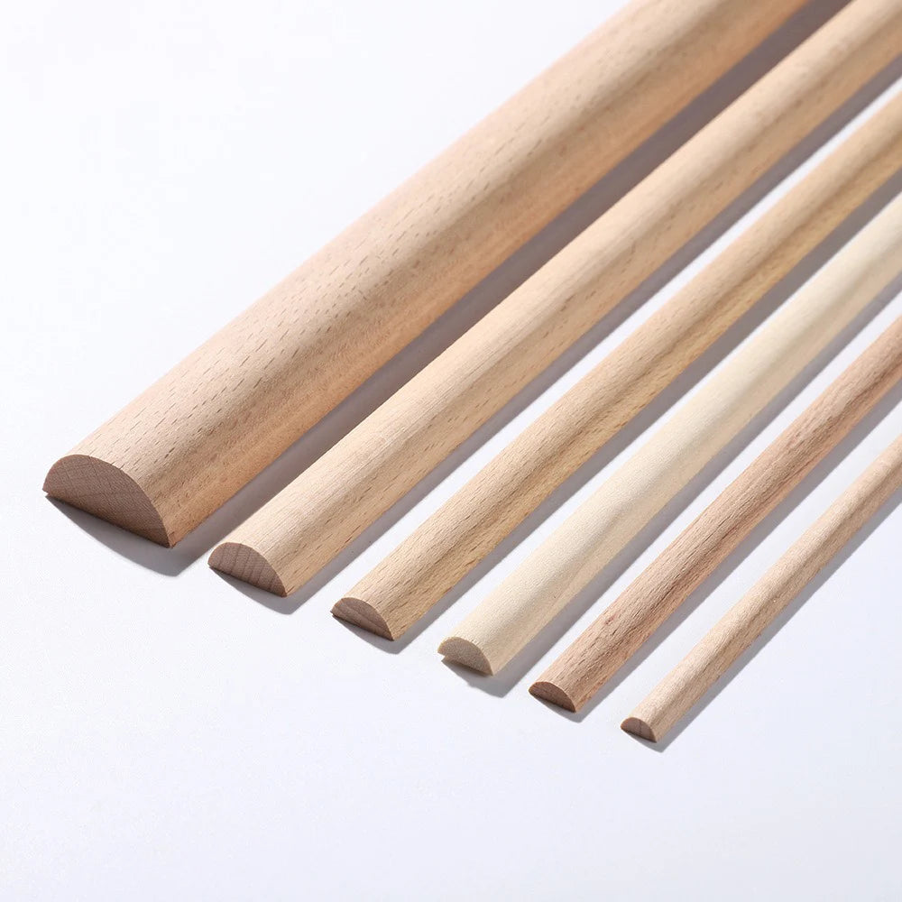 Half round rope twist unpainted wood moulding trim for mirror and furniture decoration