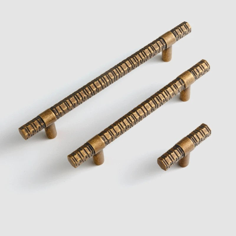 Bronze groove cabinet handle with modern T-bar design
