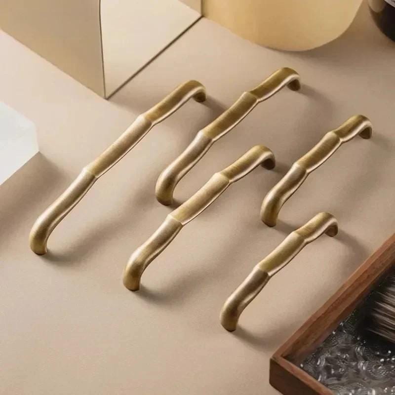 Antique bronze solid brass cabinet handle for kitchen cabinets