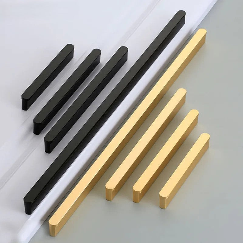 SleekLine aluminum cabinet handle in black